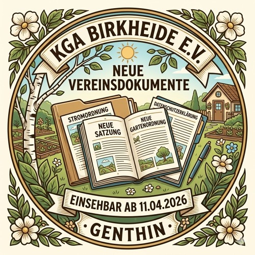 Bekanntmachung: Einsichtnahme in die Neuentw&uuml;rfe der Vereinsdokumente